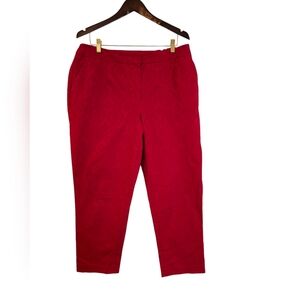 Talbots Woman Curvy Red Jacquard Pants  Size 16W
